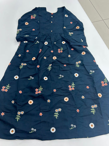 Beautiful Mul chenderi frocks