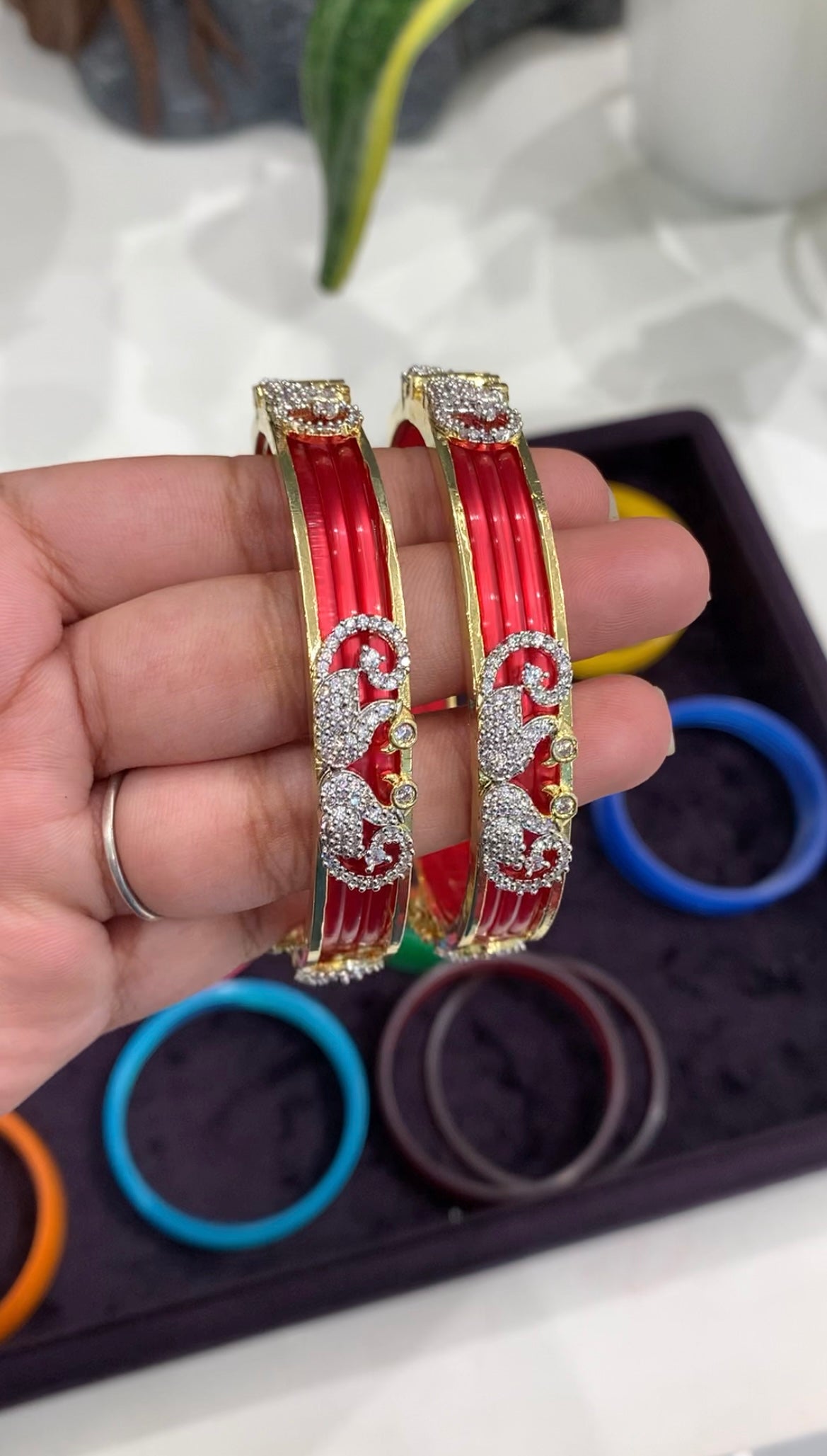 Beautiful GJ polish openable bangles ( changable bangles)