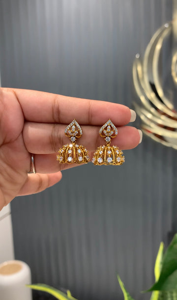 Beautiful diamond replica jumkis with pushback
