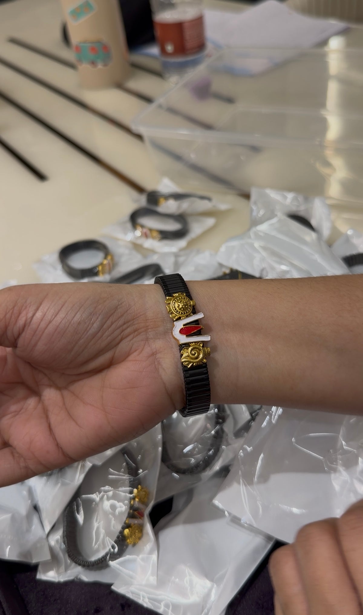 Beautiful venkateswara swamy namam gents bracelet