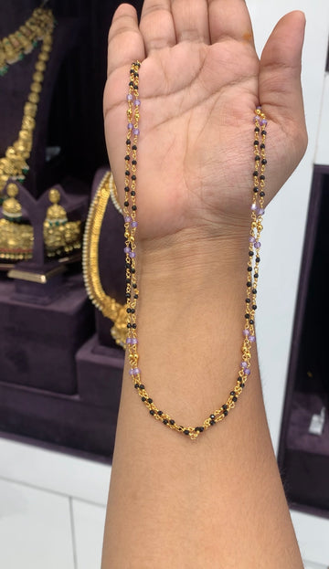 Beautiful handmaking 2 layers blackbeads mala 18 inchs long