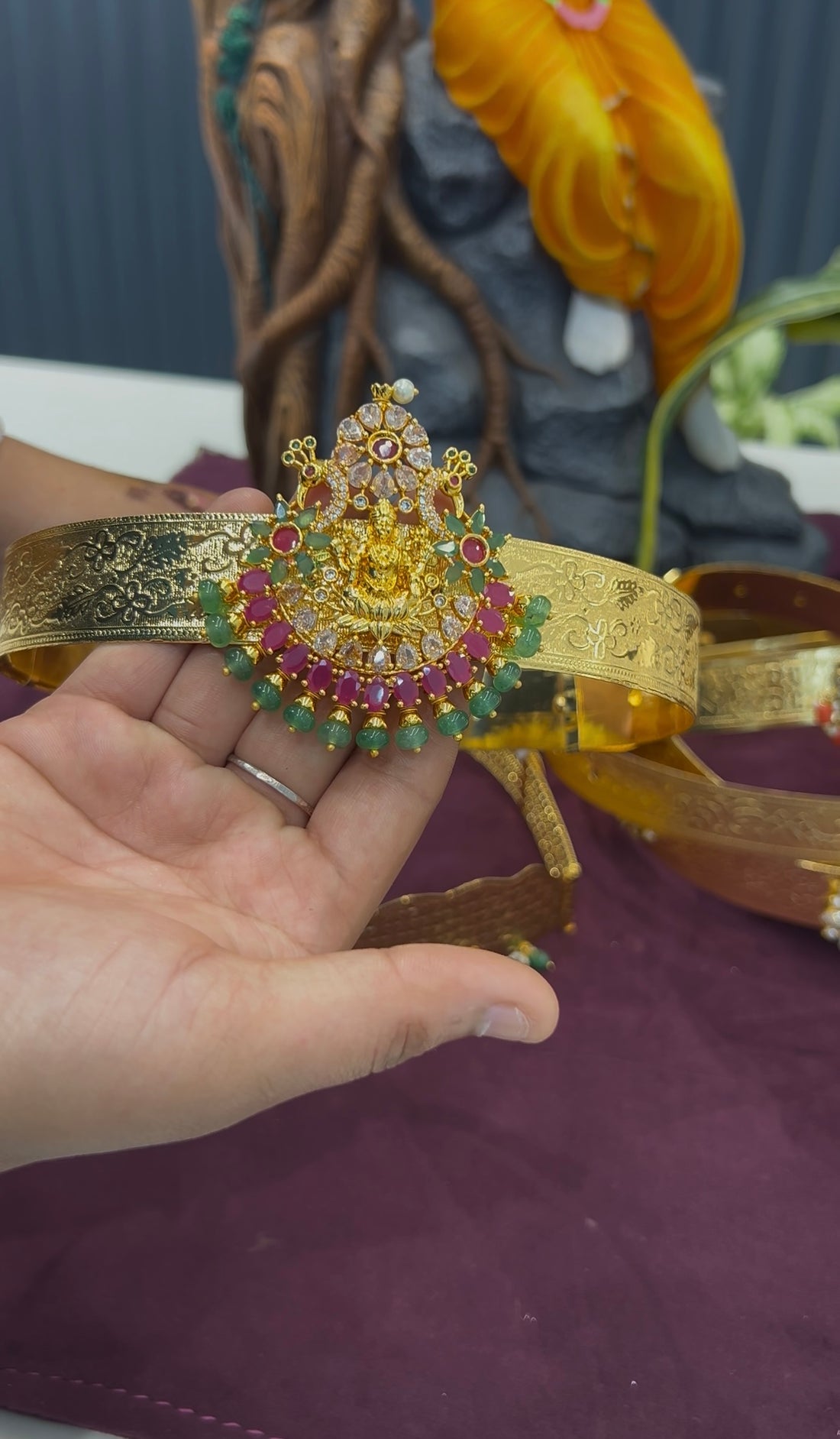 Beautiful Lakshmi devi pendant kids vaddanam