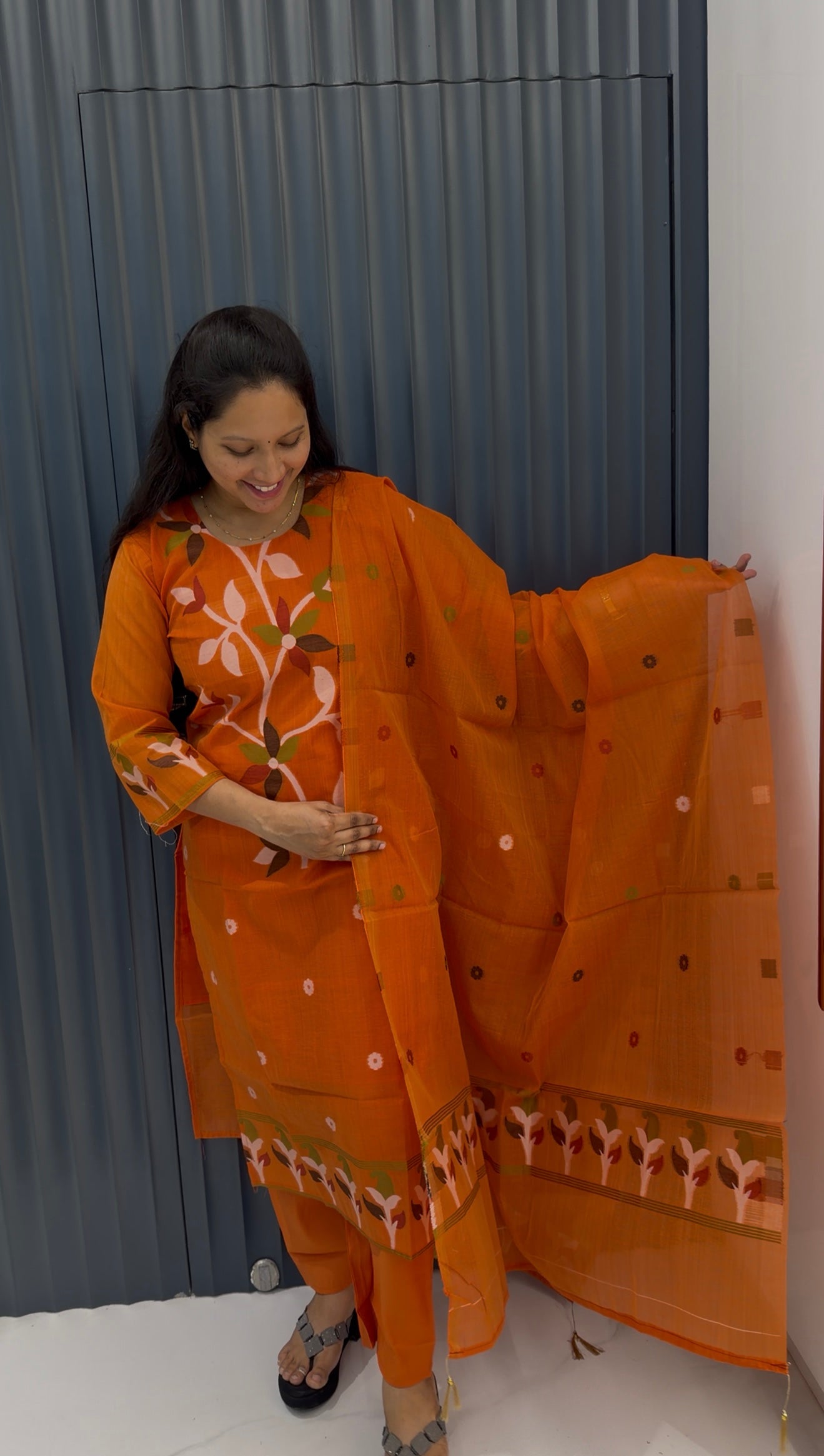Jamdani cotton 3-piece set