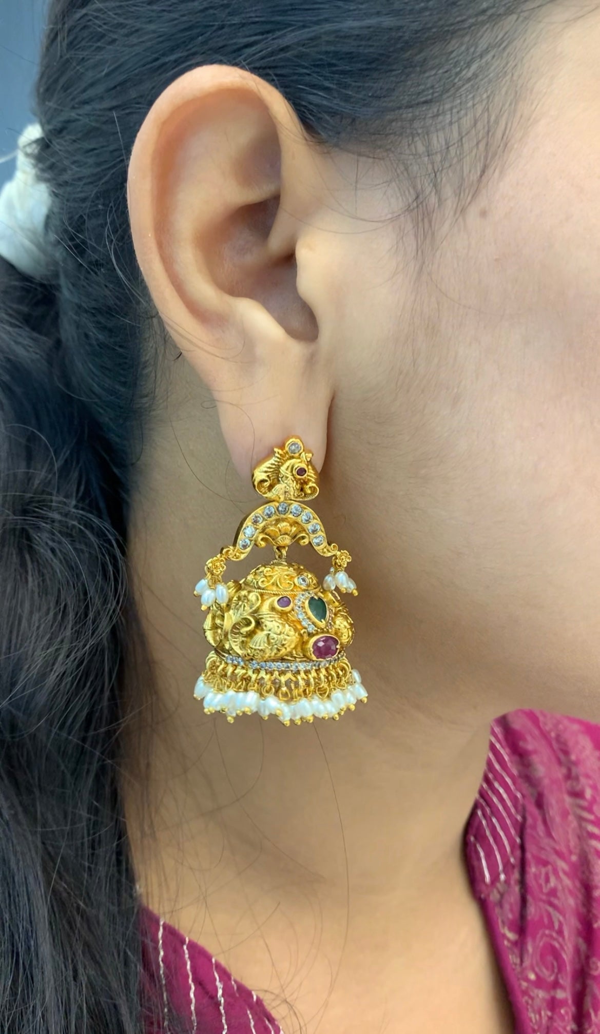 Beautiful peacock design jumkis with pushback