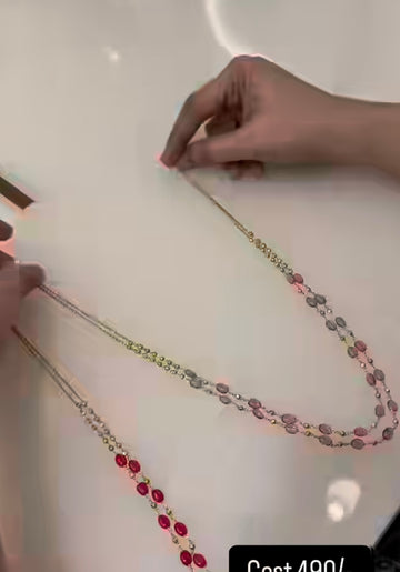 Beautiful handmaking 2 layers beads mala 18 inchs long