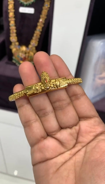 Beautiful Venkateswara swamy openable bracelet with adjustable rings