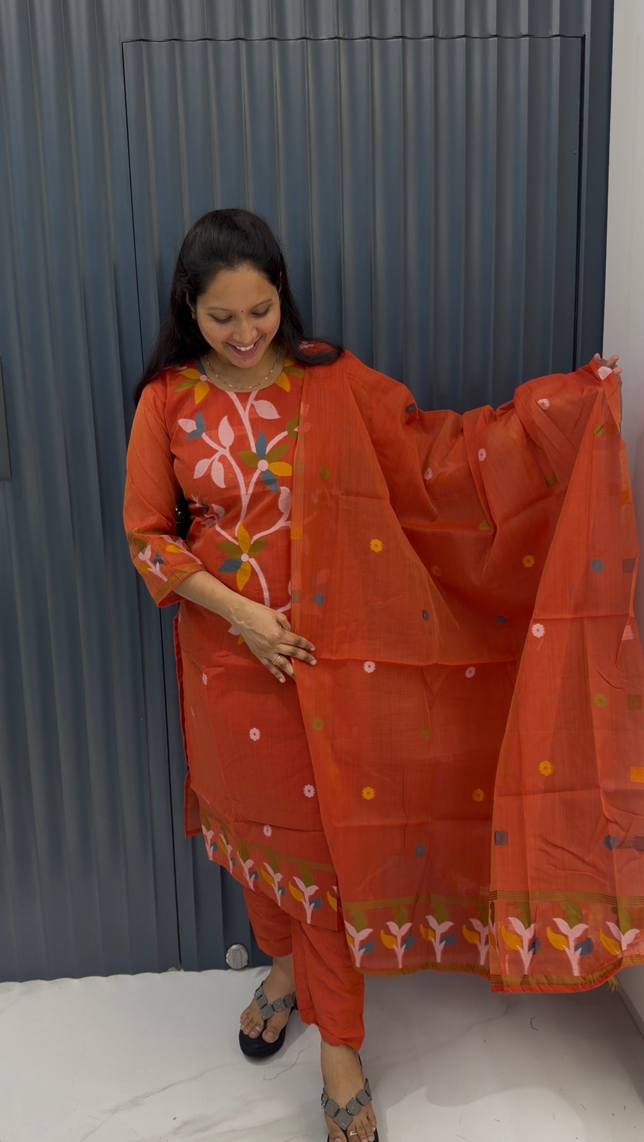 Jamdani cotton 3-piece set