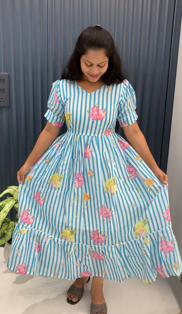 Beautiful lenin cotton frock