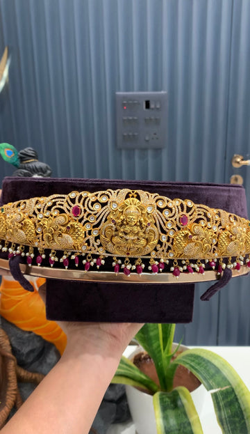 Beautiful CZ stones & lakshmi devi adult vaddanam