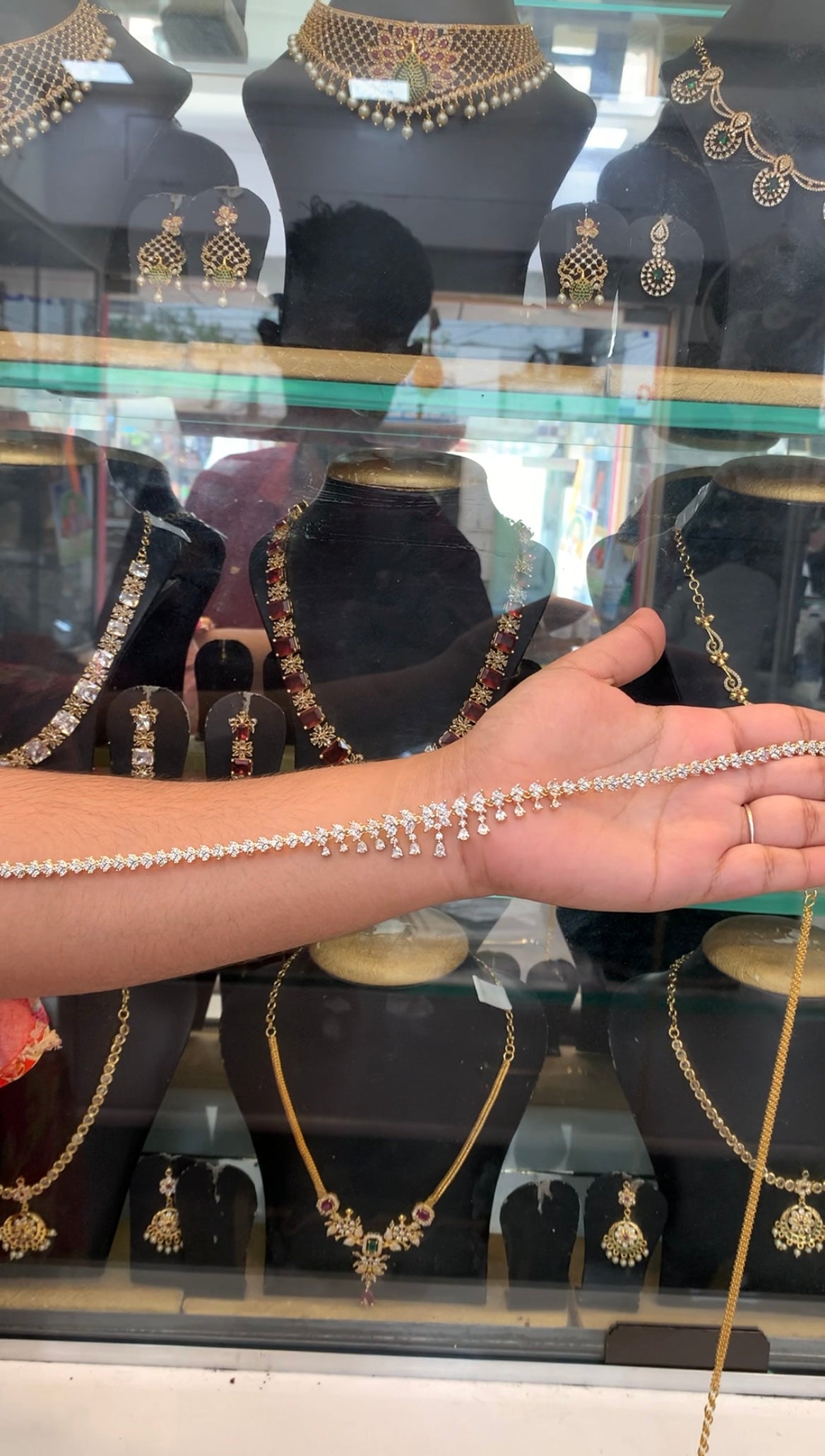 Beautiful simple CZ stones chain model hipbelt