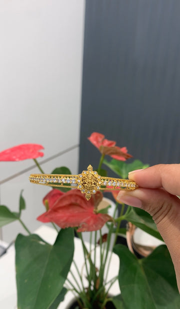 Beautiful CZ stones Lakshmi devi openable bracelet