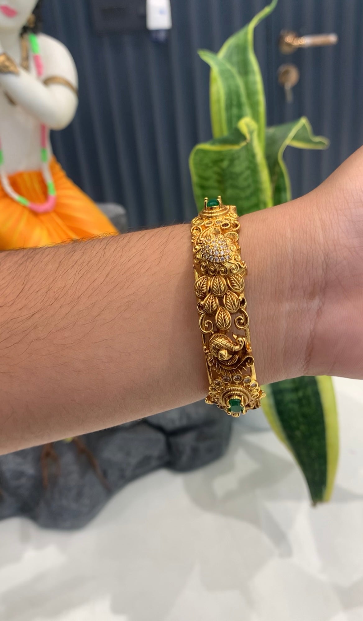 Beautiful peacock design openable bangle