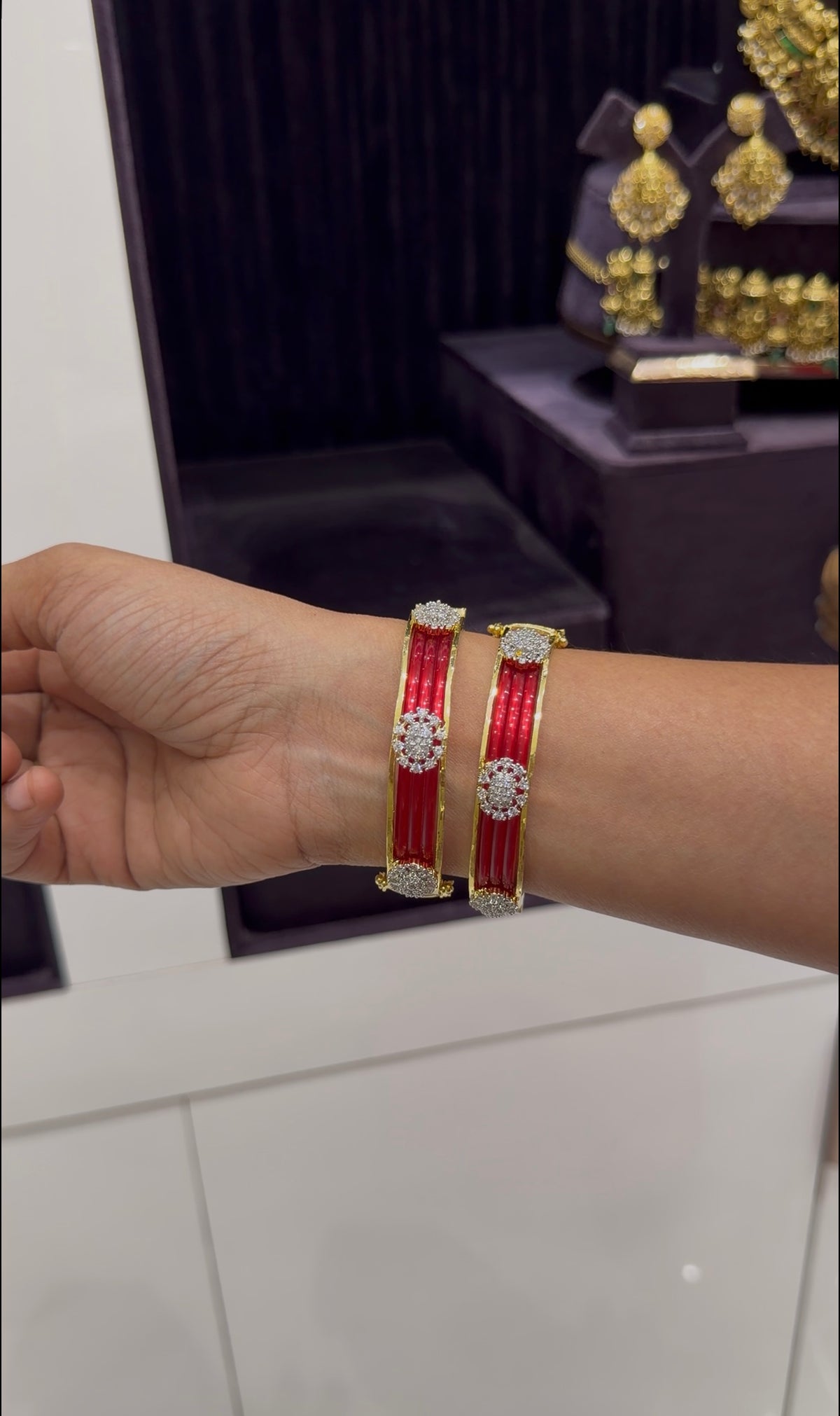 Beautiful GJ polish openable bangle ( changable bangles)