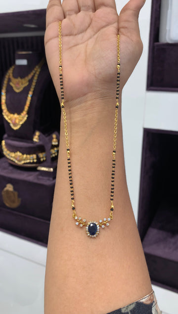 18inch black-beads chain with locket