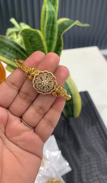 Beautiful white colour CZ  stone operable bracelet