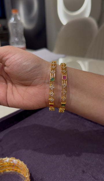 Beautiful multi color stone bangles