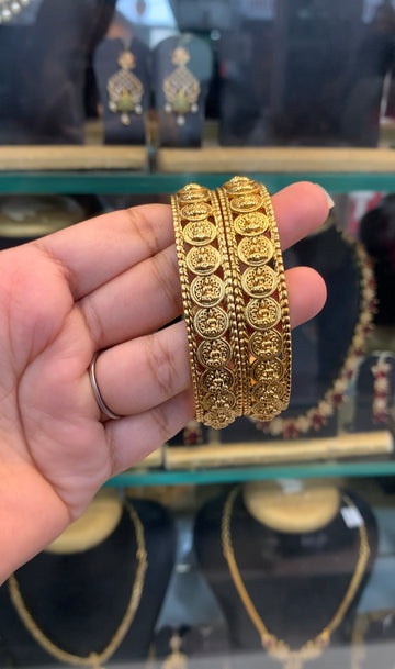 Beautiful Lakshmi Devi kasula model bangles
