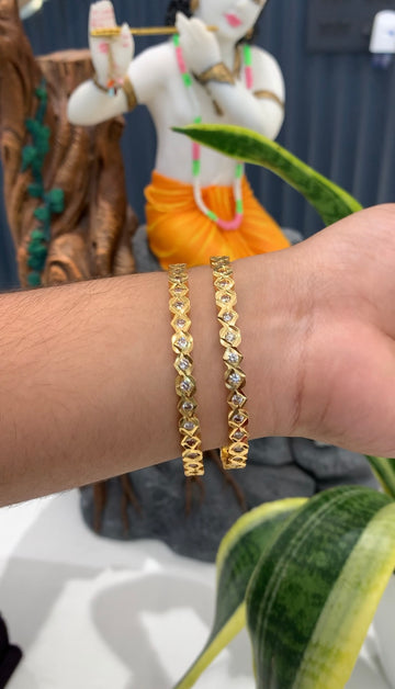 Beautiful white stone bangles