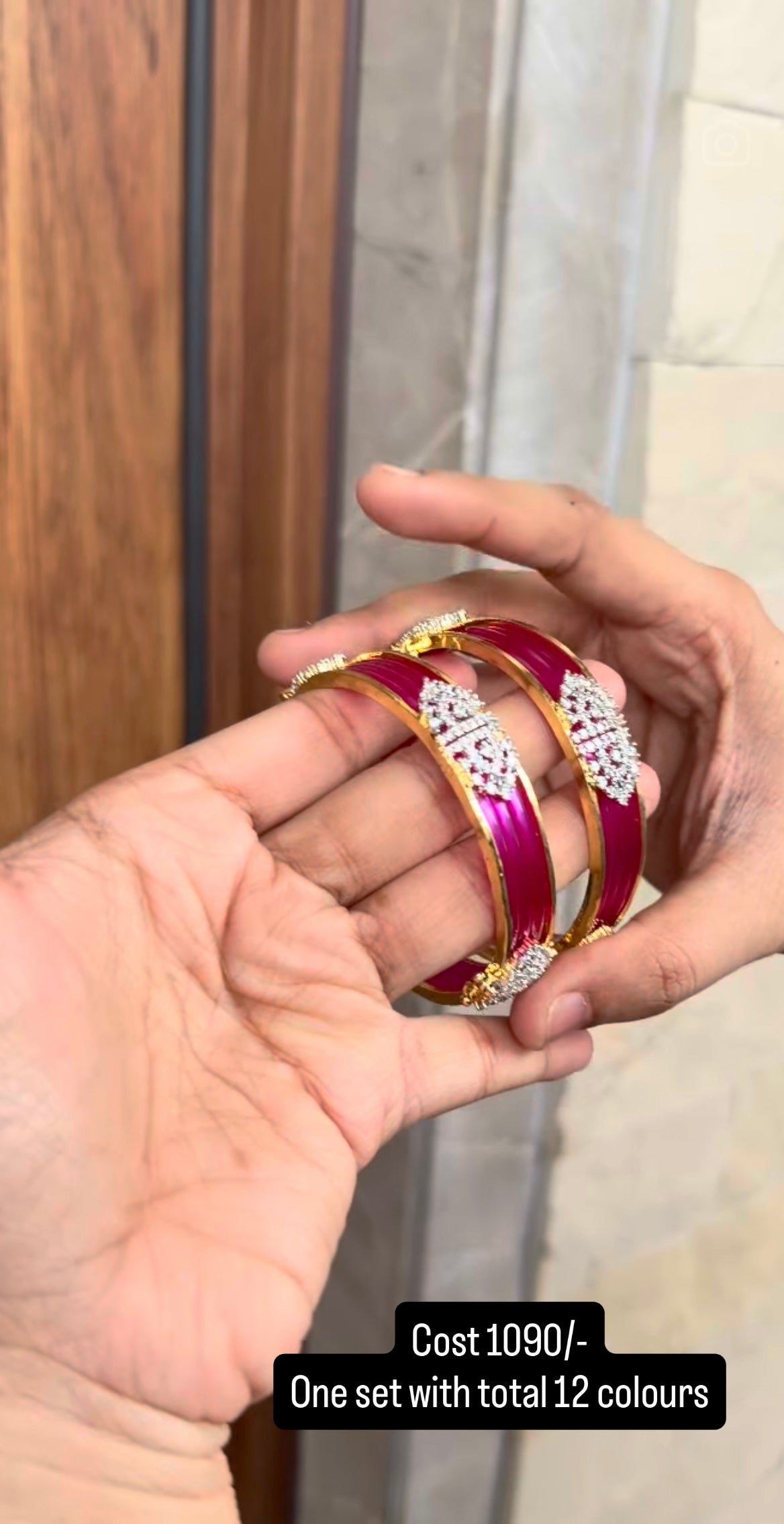 Beautiful GJ polish changeble 2 bangles (set of 12 colors )