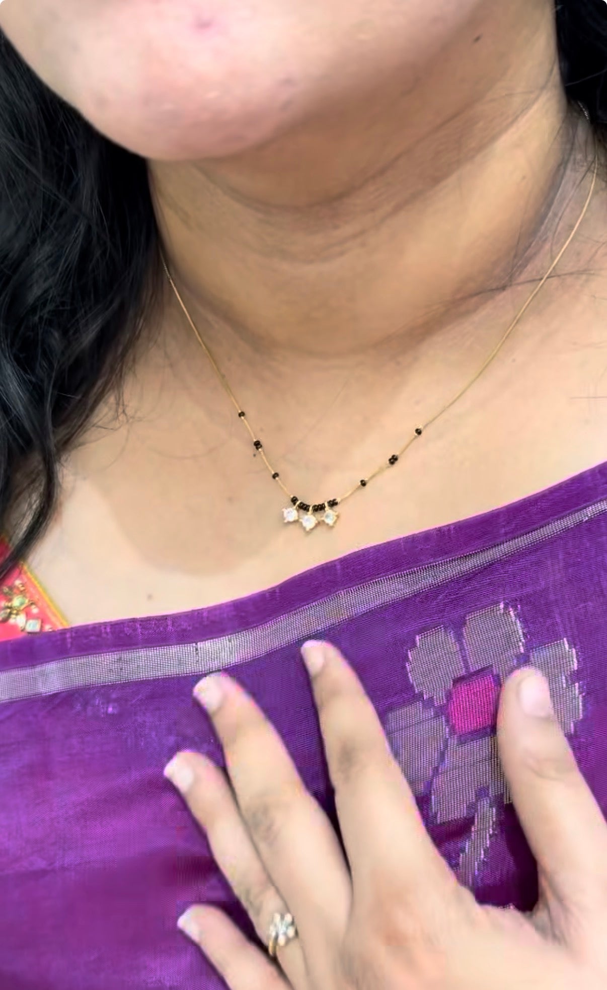 Beautiful italian fancy Blackbeads chain