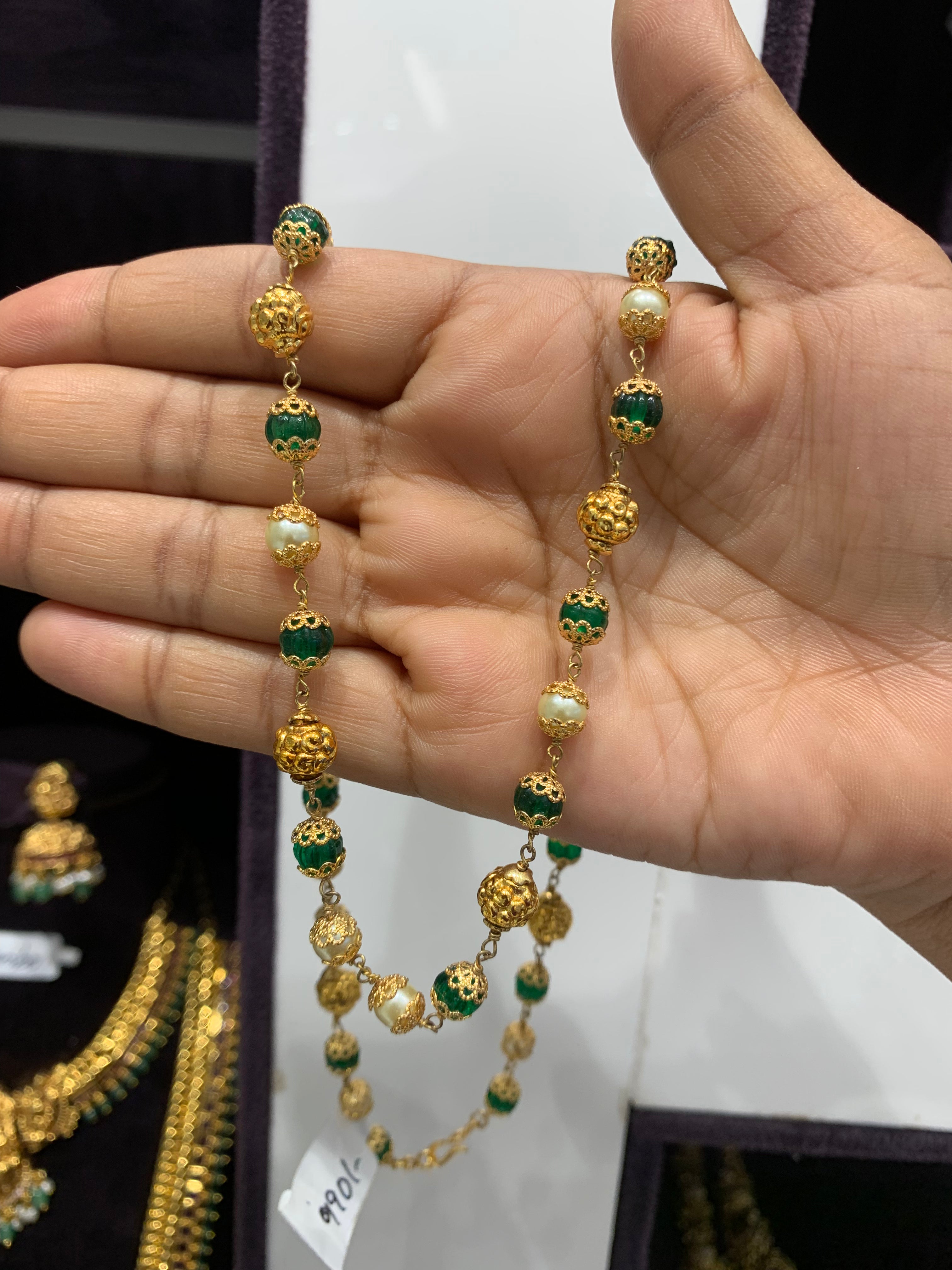 Beautiful nakshi balls & beads mala 18 inchs long