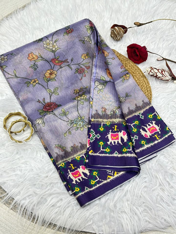 Patola crush fabric saree