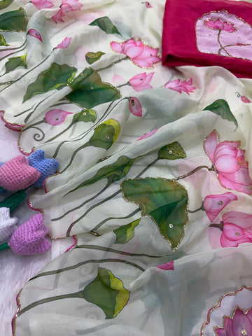 Soft tebby silk saree