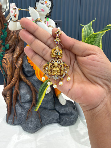 Beautiful Lakshmi devi & peacock design tikka