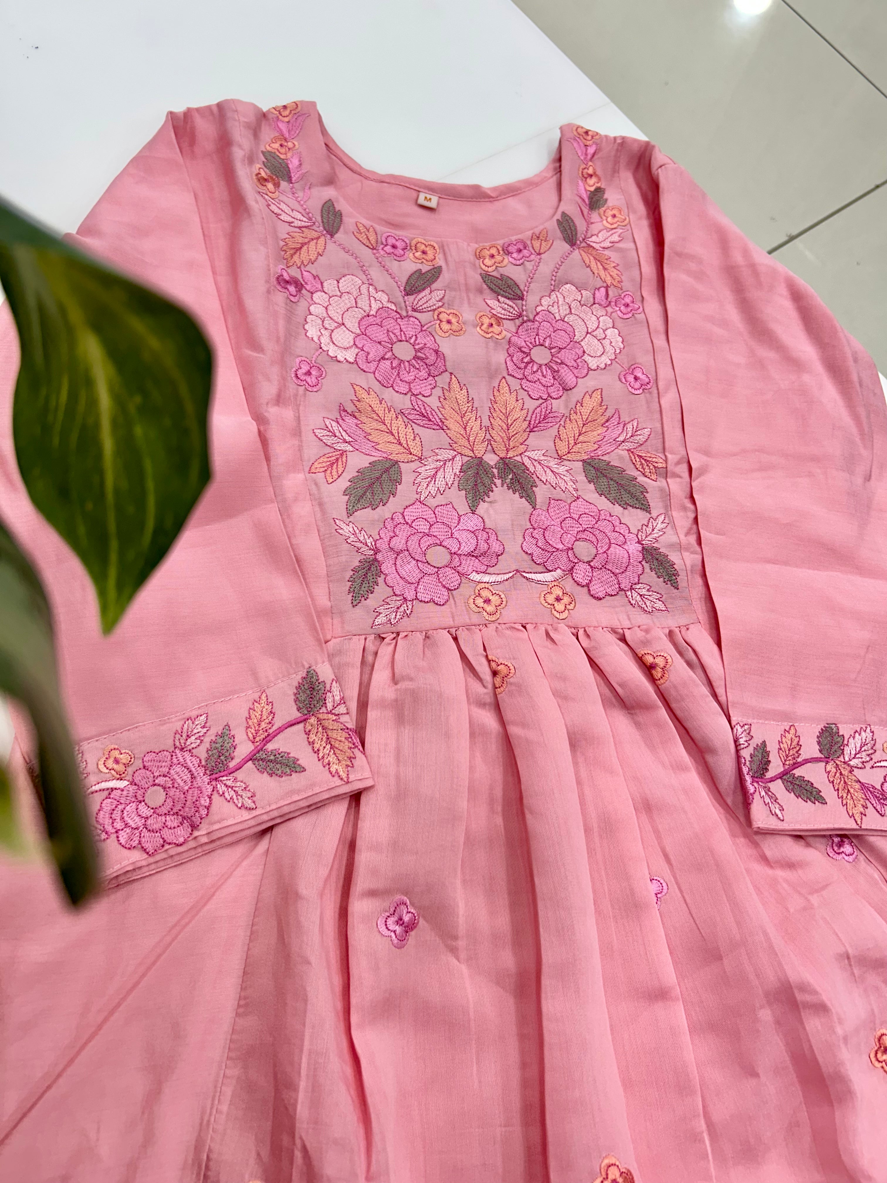 Mul chenderi A-line 3-piece set with cotton linning