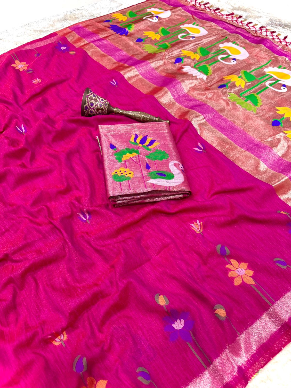 Premium soft pure lenin silk saree