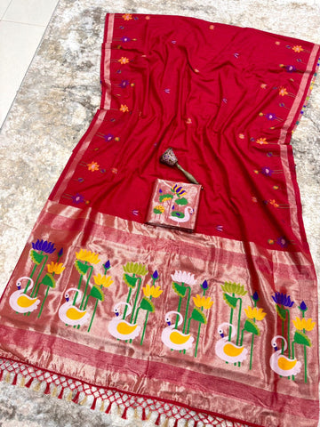 Premium soft pure lenin silk saree