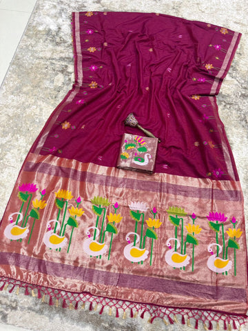 Premium soft pure lenin silk sarees