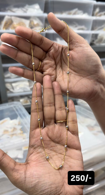 Beautiful fancy silver replica chain