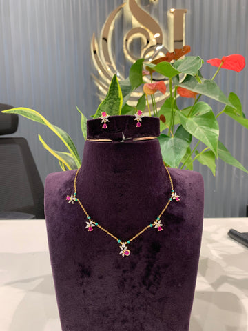 Beautiful Customised Chandraharam chain set neck length