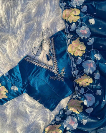 Tusser silk saree in a solid colour
