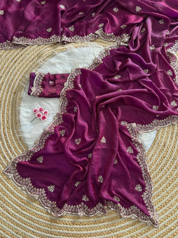 Soft crush fabric saree
