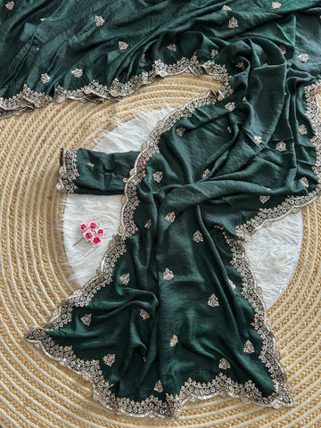 Soft crush fabric saree
