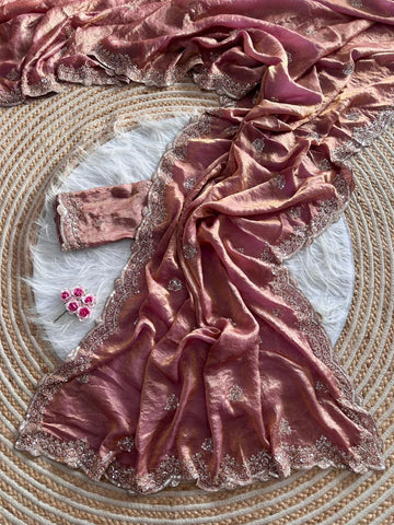 Soft crush fabric saree