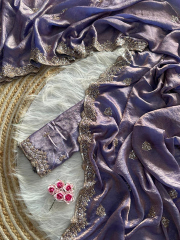 Soft crush fabric saree