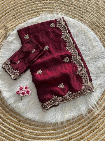 Soft crush fabric saree