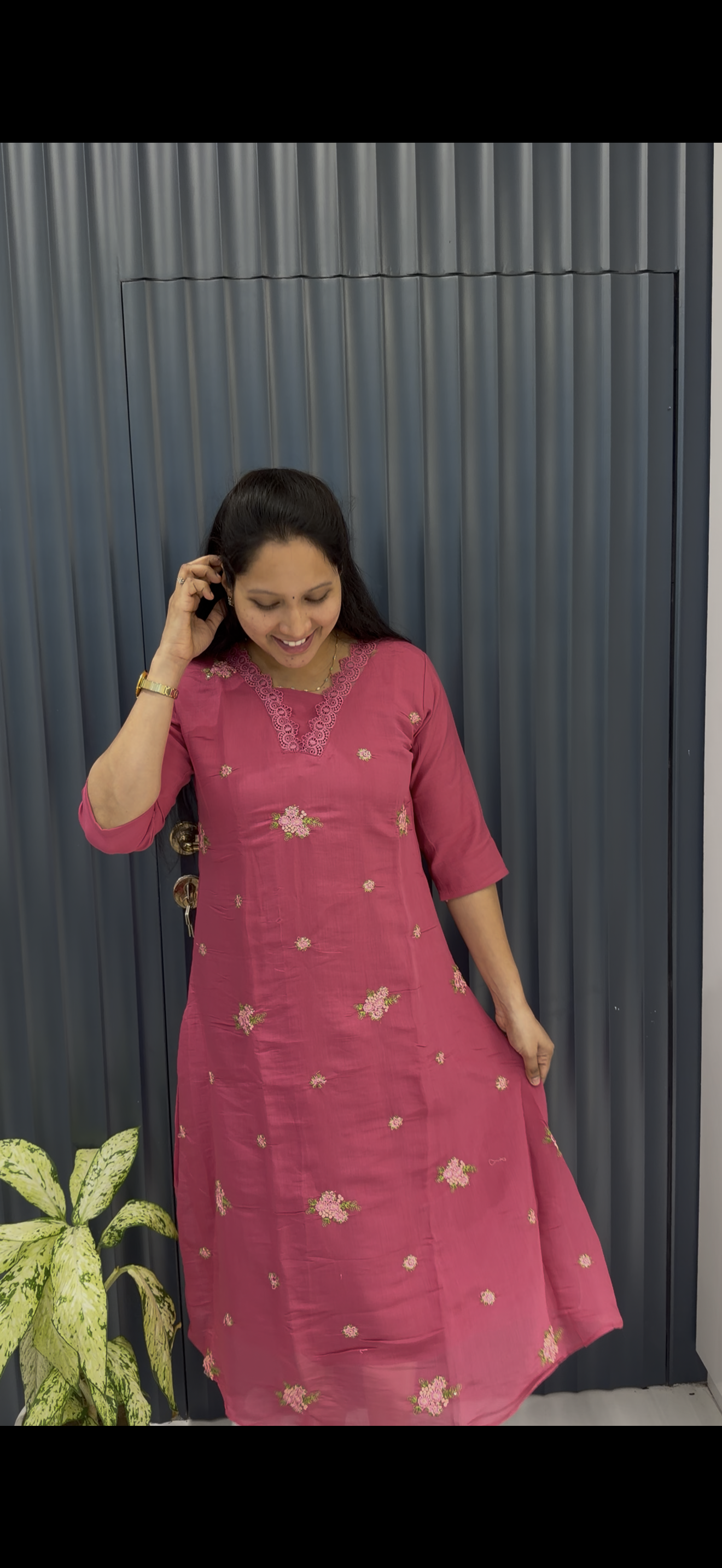 Mul chenderi A-line frock