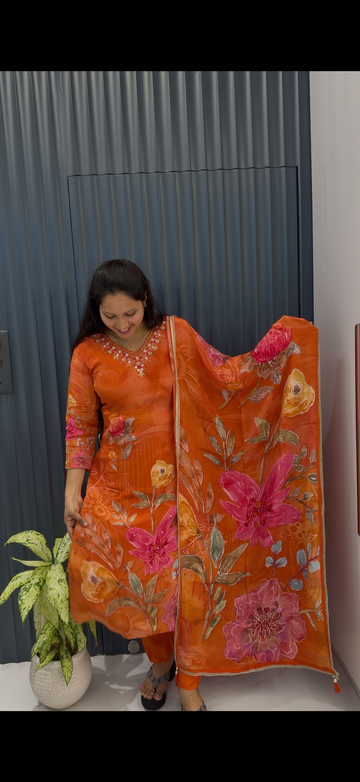 Muslin fabric 3-piece set