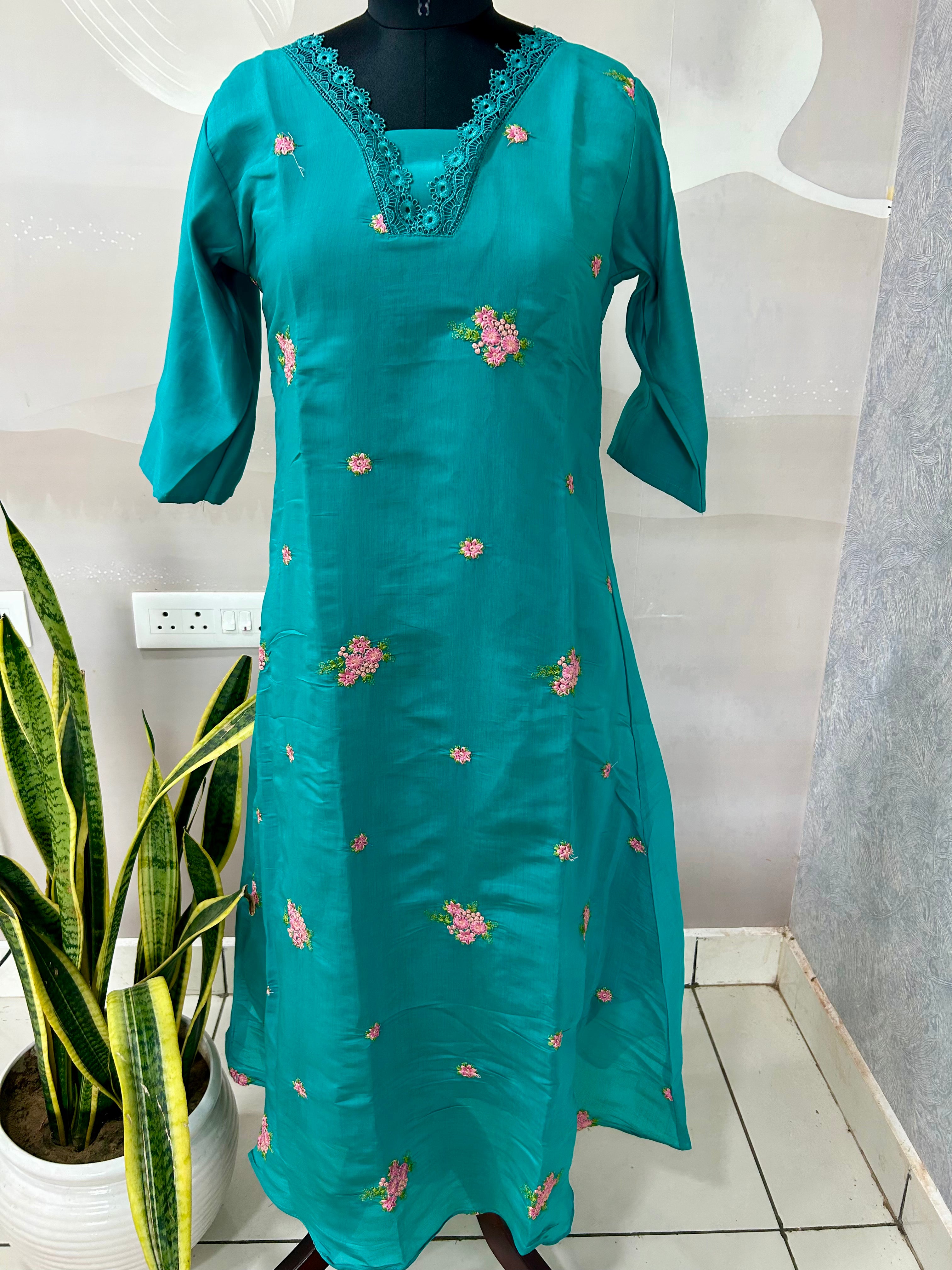 Mul chenderi A-line frock