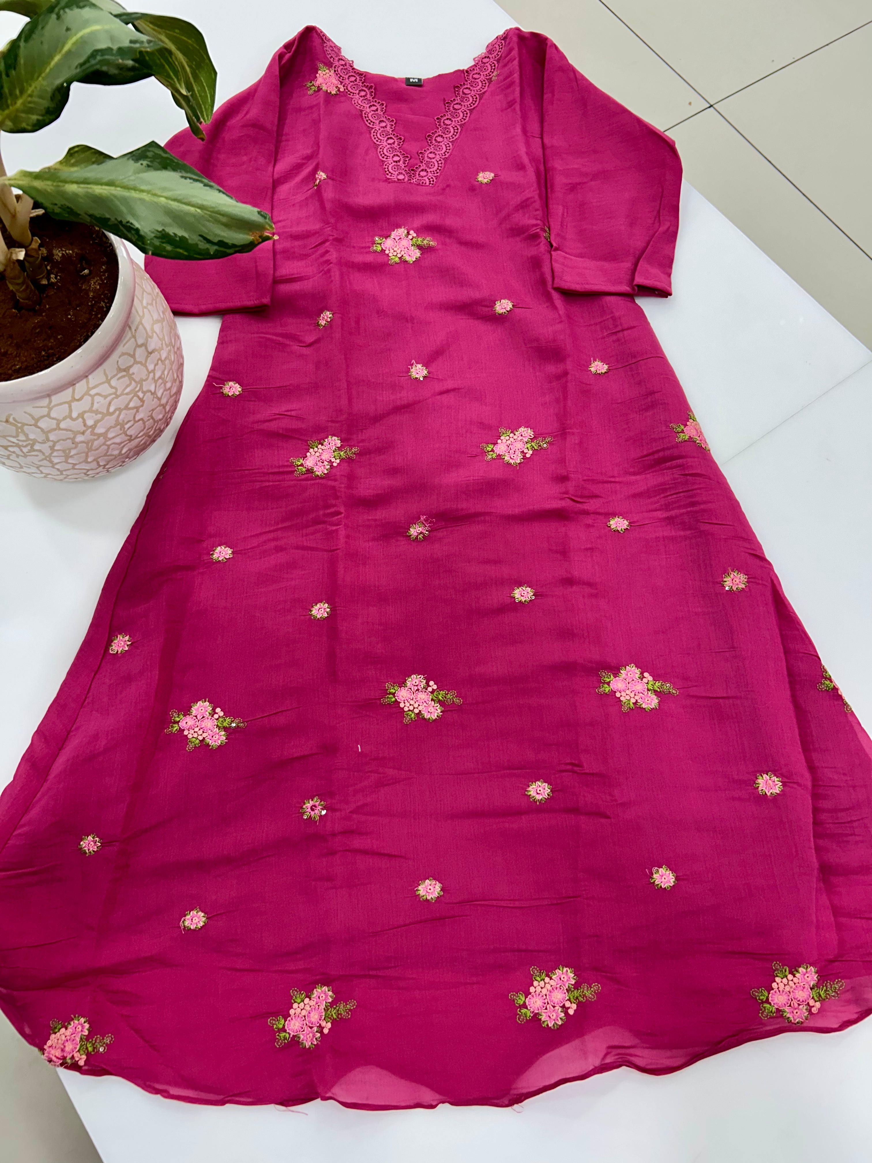 Mul chenderi A-line frock