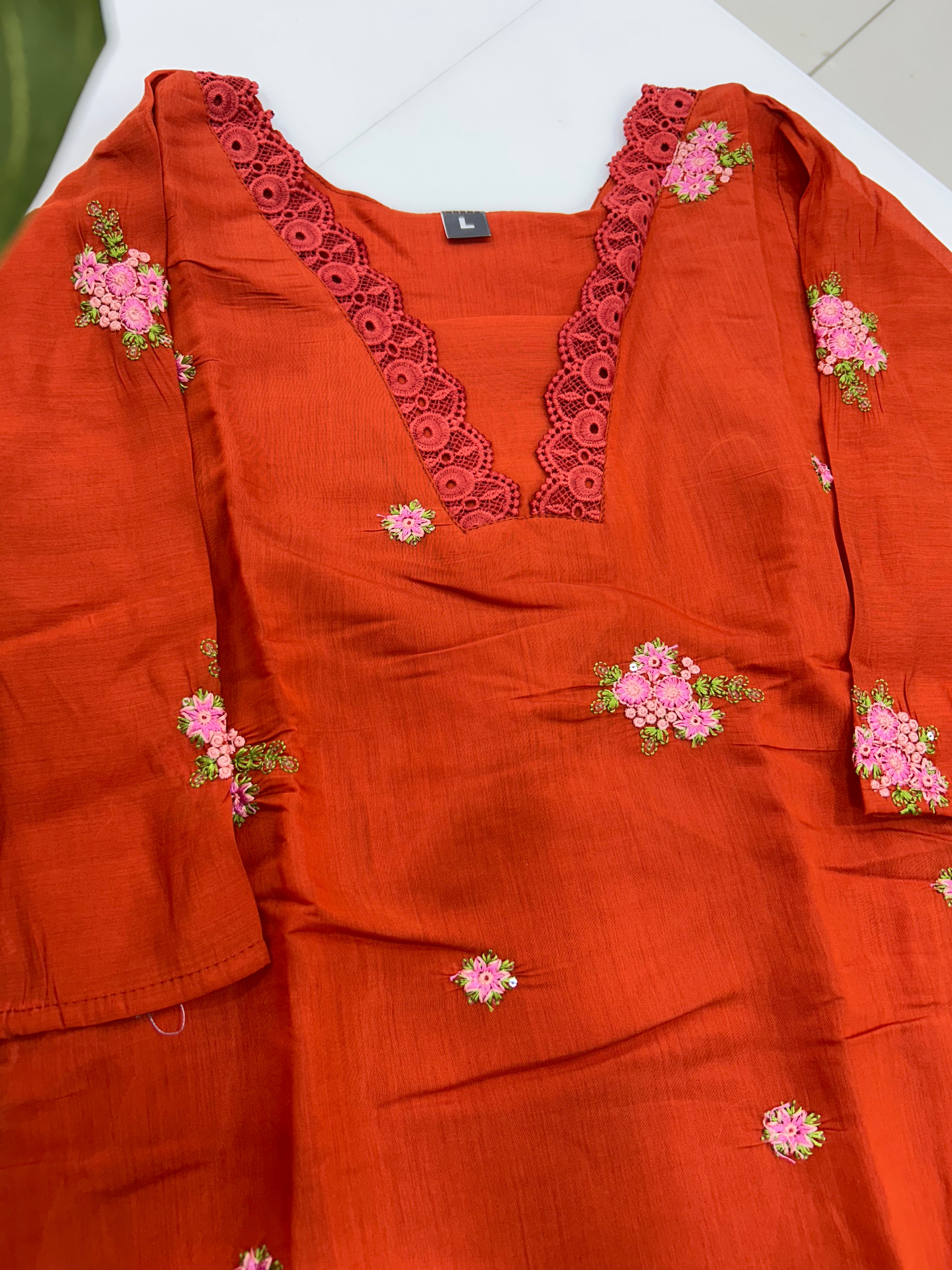 Mul chenderi A-line frock