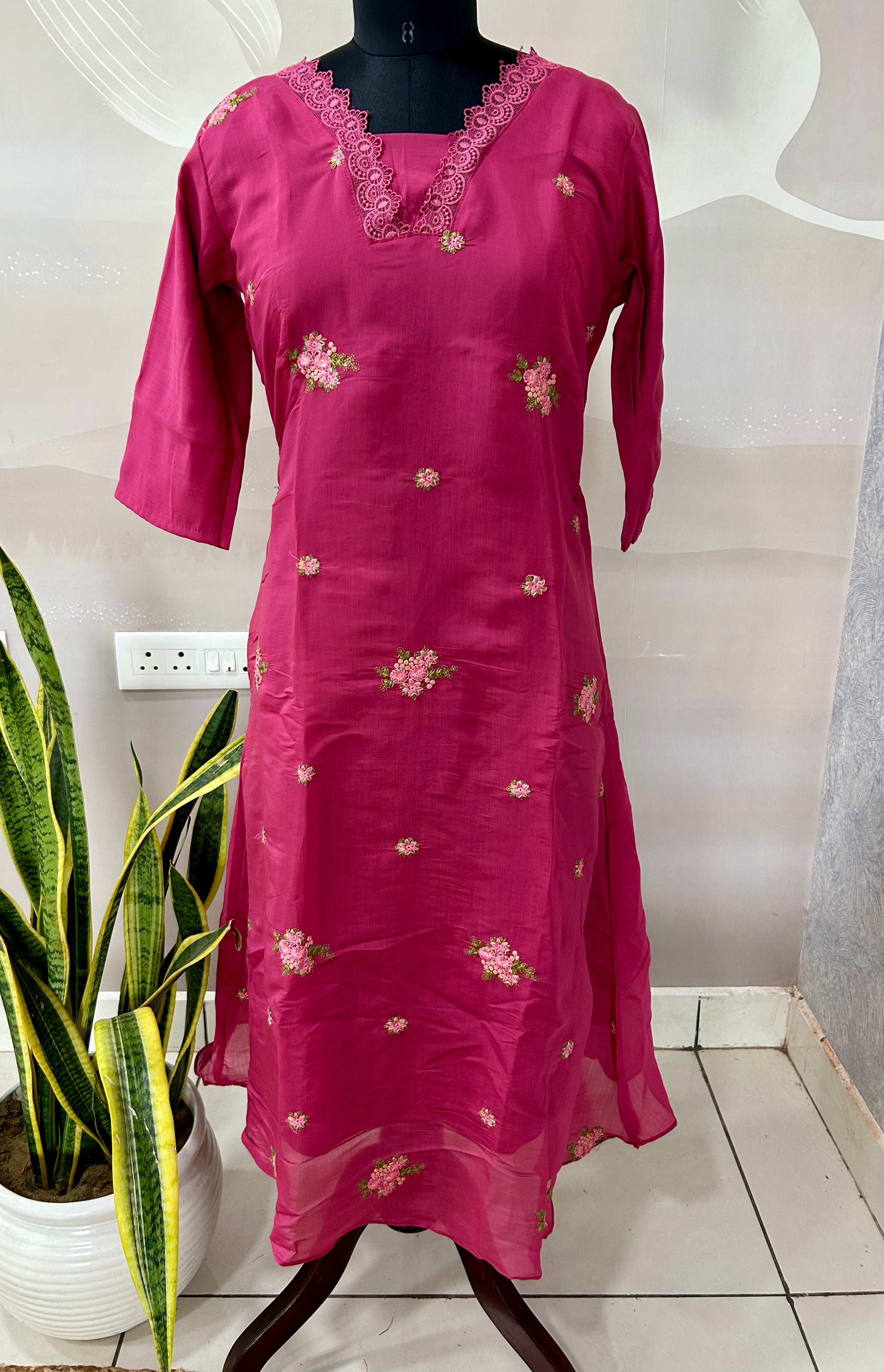 Mul chenderi A-line frock
