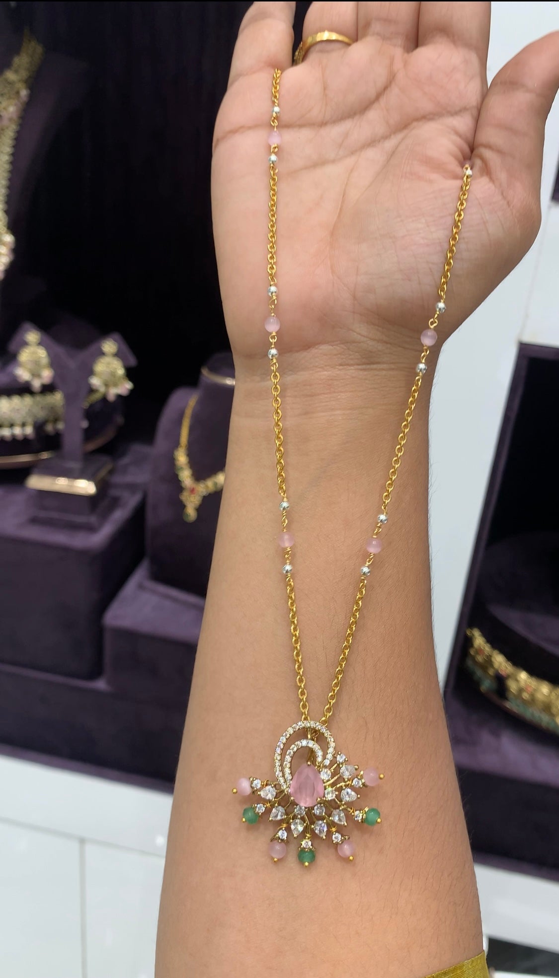 Beautiful Locket with Chandraharam chain 18 inchs long