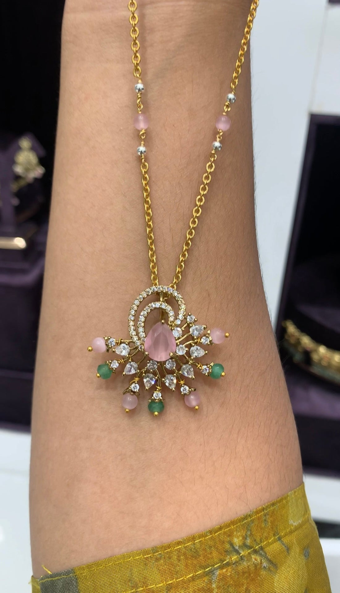Beautiful Locket with Chandraharam chain 18 inchs long
