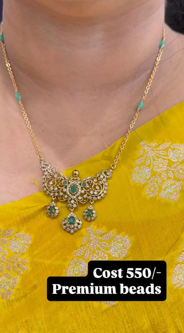 Beautiful Locket set with Chandraharam chain 18 inchs long