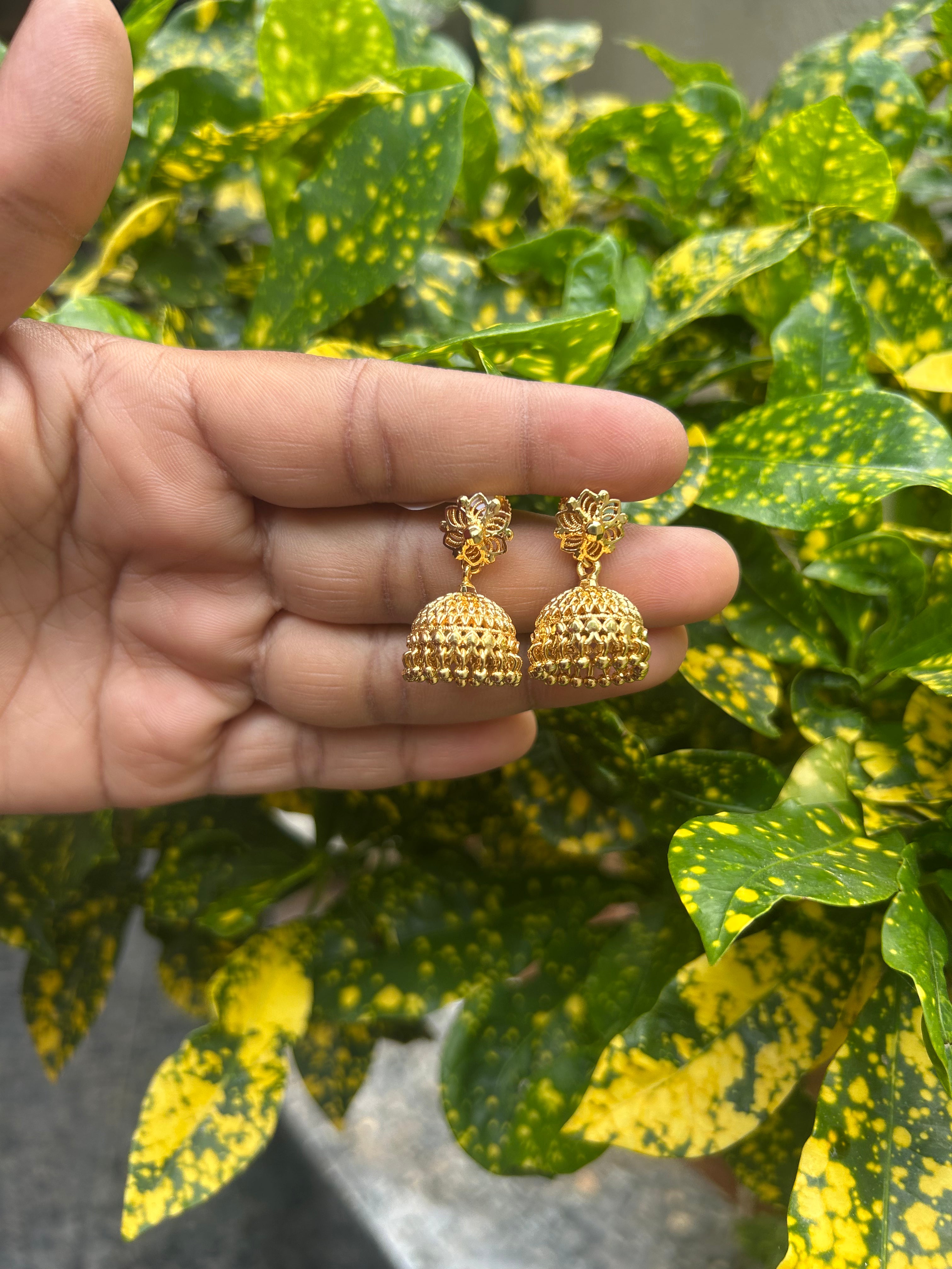 Beautiful dailywear micro plated jumkis with screwback